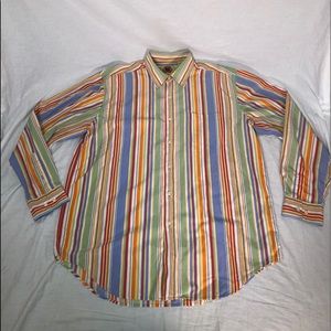 Pusser’s West Indies Striped Dress Shirt Large